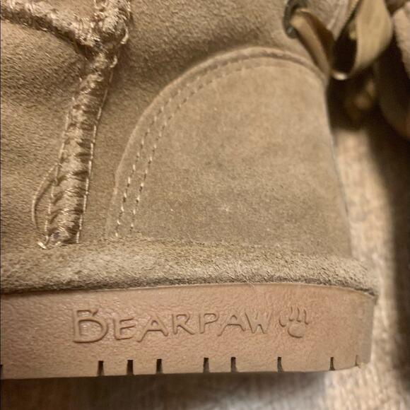 BEARPAW Hickory ELIZABETH II Suede BOOTIE Women WOOL LINING Like NEW SIZE 7 US - Picture 7 of 11